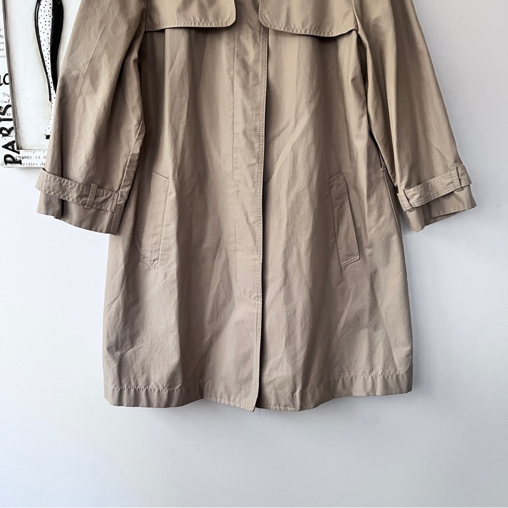 GAP Minimalist Y2K Normcore Classic Beige Trench Coat Women’s Size XL - Picture 4 of 14